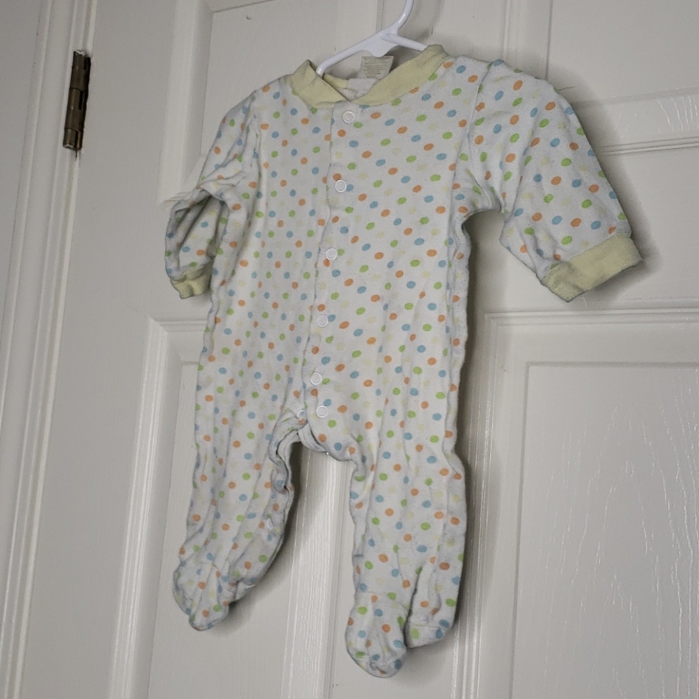 🖤5/$12 Sandy & Simon Dot Sleeper Onesie 0-3 Month